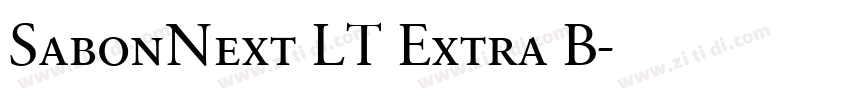 SabonNext LT Extra B字体转换